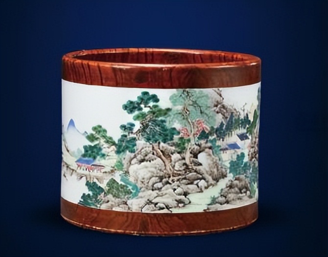 印度小叶紫檀笔筒市价_清代黄花梨雕竹石图笔筒_清康熙无我款紫檀笔筒