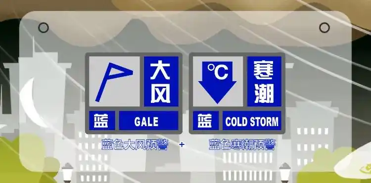 上海大风蓝色预警_全国多地上演气温“过山车”_上海寒潮预警