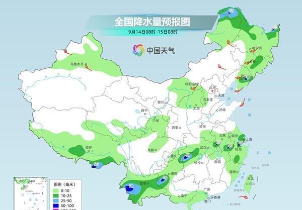 冷空气与秋雨联手降温 北方下周告别夏天 南北气温大逆转