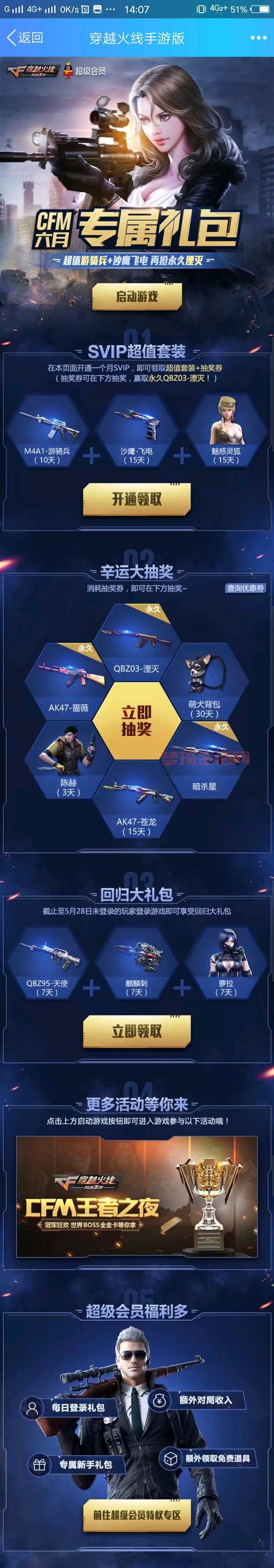 cf会员礼包更新啦！火速围观最新奖励道具！