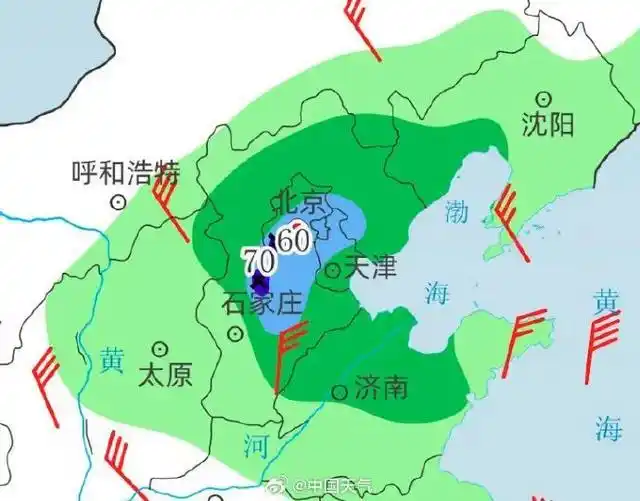 华北强降雨预报_河北暴雨预警_河北暴雨预警