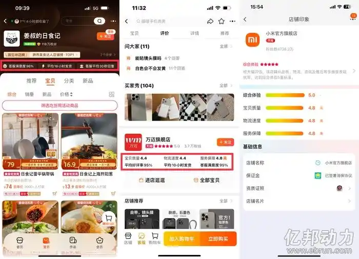 店铺动态评分有什么用_商品体验指数_淘宝店铺体验分