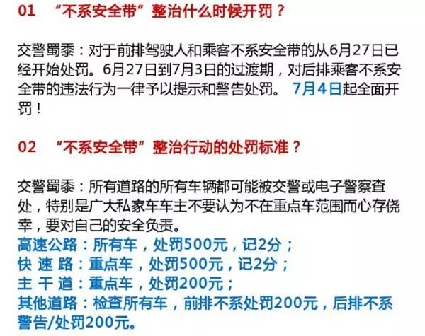 鹏城严查后排不系安全带，应受责备吗？