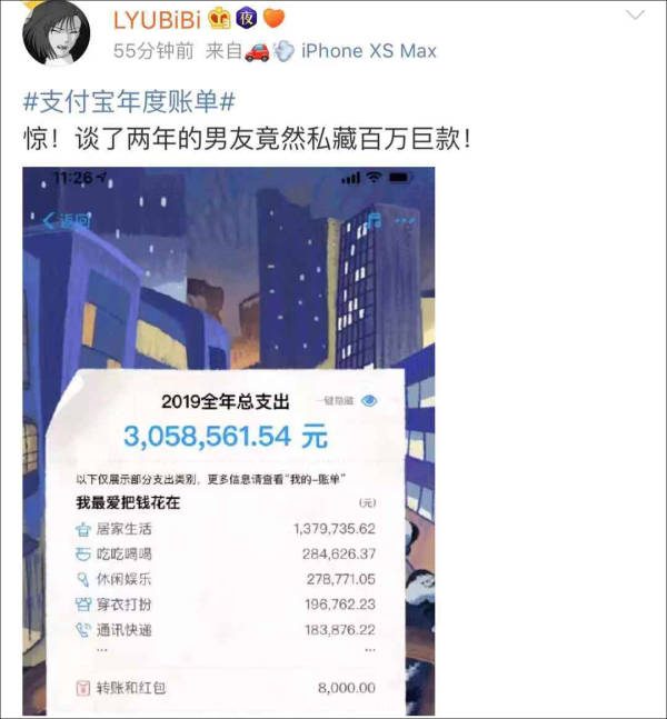 网友百万富翁身份_支付宝年度账单_支付宝家庭树变化几次图片