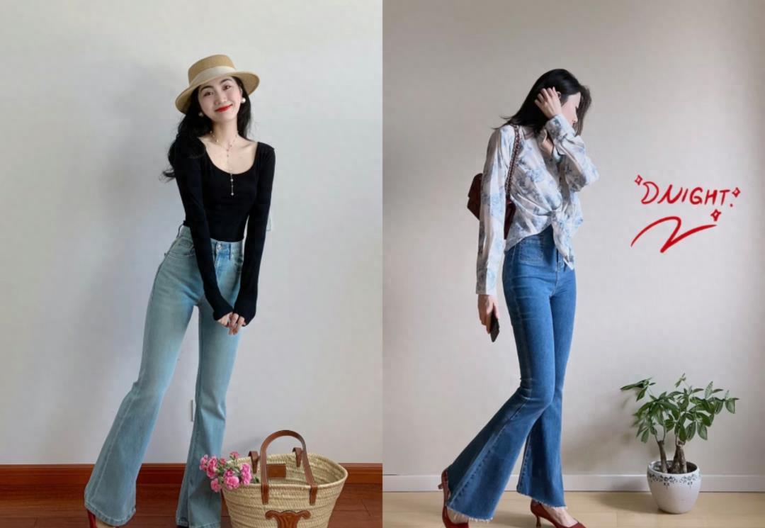 宽松牛仔裤_最新款牛仔裤_微喇牛仔裤