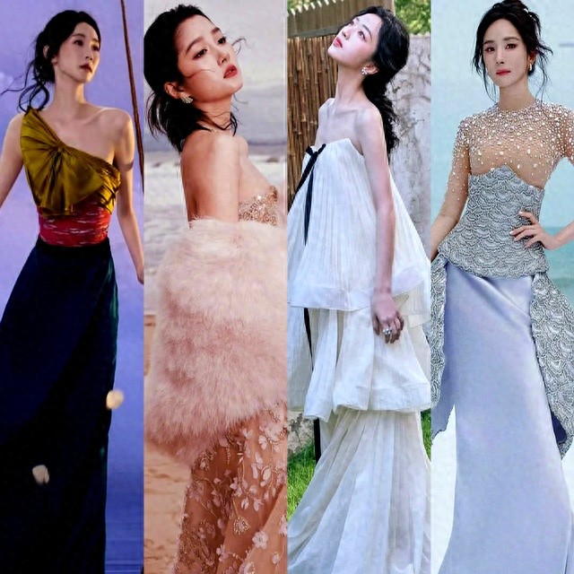 三亚红毯：杨幂肉色内搭尴尬，钟楚曦腰臀比不如变性人，娜然惊艳