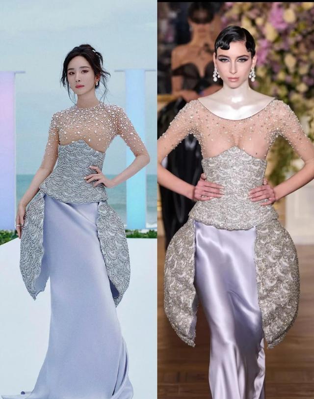 杨幂缝礼服_高定文化适应_女星红毯大尺度着装