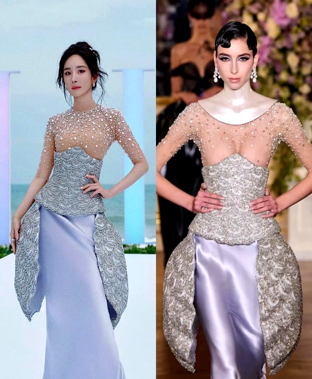 高定透视处理_杨幂高定修改_女星红毯大尺度着装