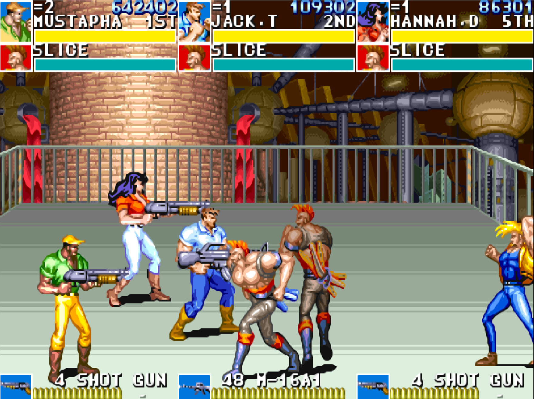 恐龙快打街机版下载_街机游戏盗版伤害对比_模拟器原版伤害差异