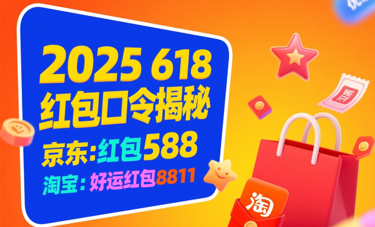 2025淘宝京东618活动最后一波最新红包口令：京东是：红包588，淘宝是：好运红包8811