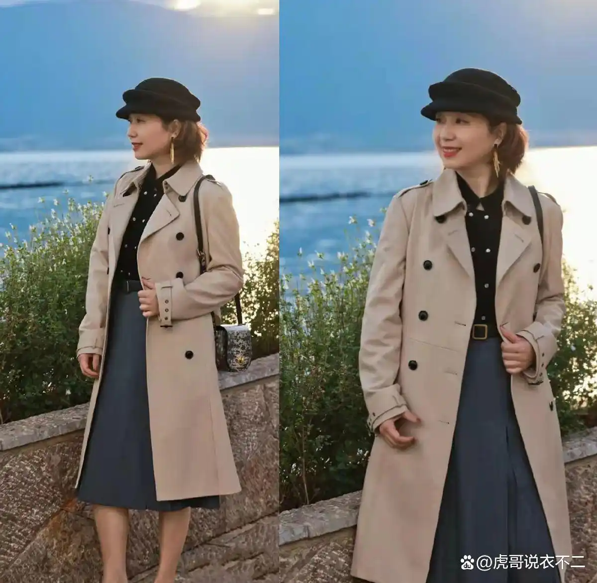 46岁女人穿衣服_低调质感配色_内敛女性服装搭配