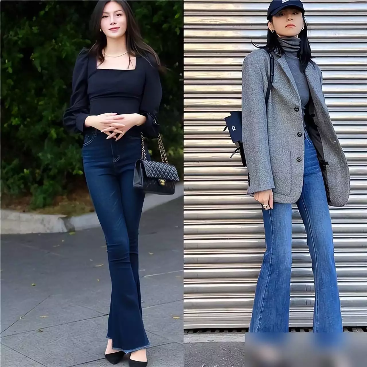 穿紧身牛仔裤的女生_高腰牛仔裤搭配小白鞋_阔腿裤显高搭配高跟鞋