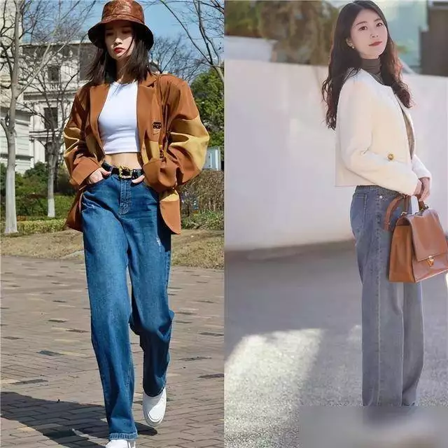 阔腿裤显高搭配高跟鞋_高腰牛仔裤搭配小白鞋_穿紧身牛仔裤的女生