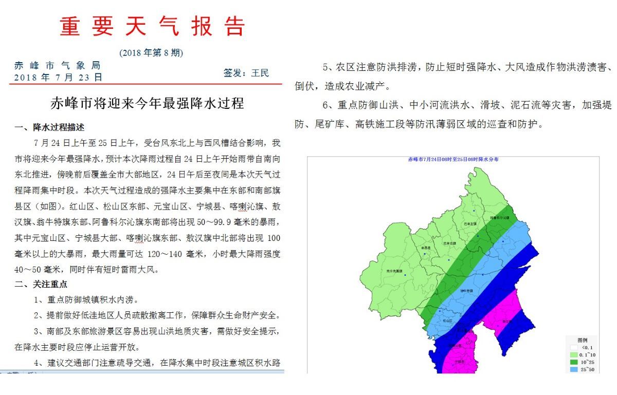 赤峰市暴雨预警发布_赤峰市强降水天气过程_巴林右旗天气预报一周
