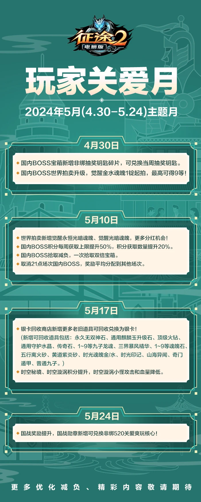 2024“玩家关爱月”明日开启！