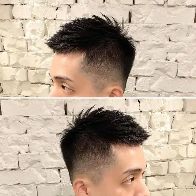 男士寸头发型_男士偏分刻痕发型_男生发型名称图片
