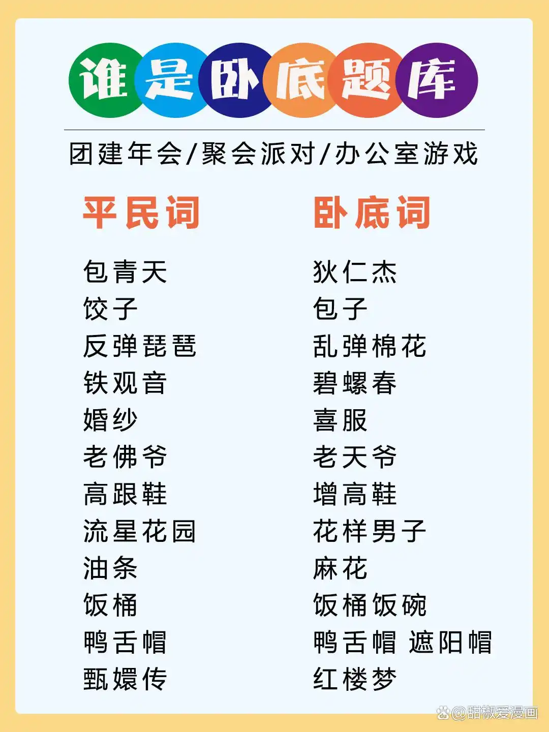 谁是卧底游戏玩法介绍_谁是卧底游戏规则_谁是卧底q版游戏规则