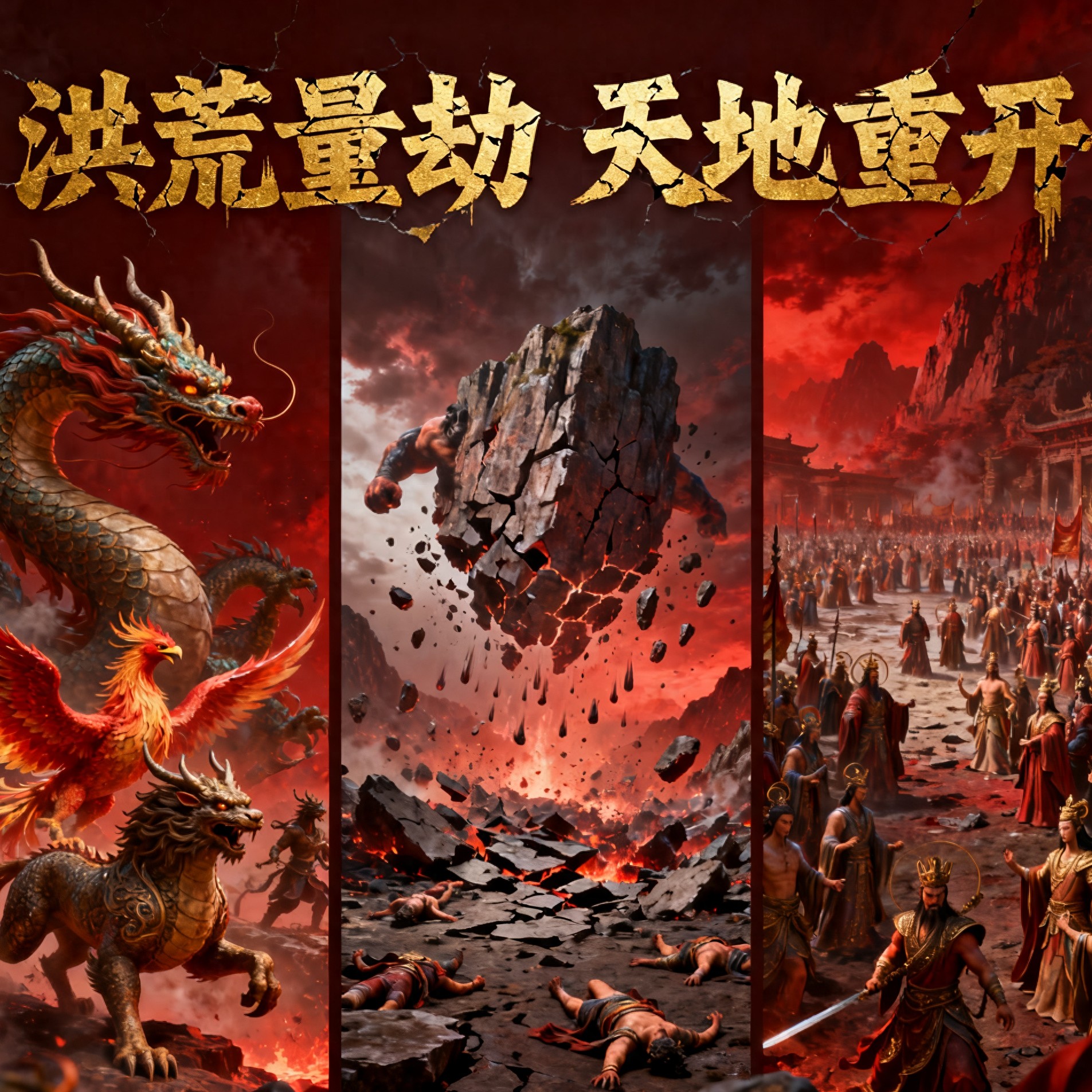 龙汉初劫神兽大战_穿越洪荒得盘古精血_洪荒三大无量量劫