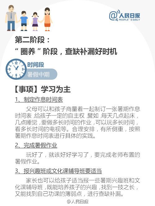人民日报推荐暑假作息时间表_个人时间规划表图片_暑假时间表制定