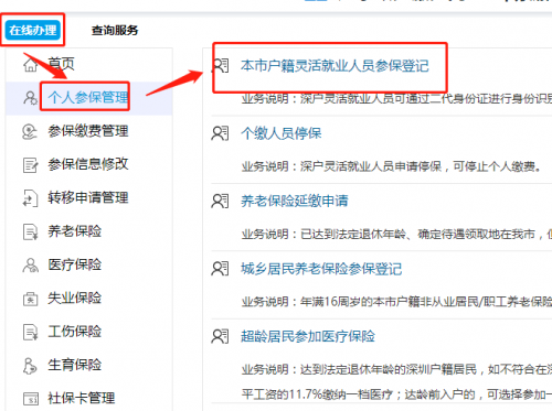 深圳社保个人服务网页登录_深户灵活就业人员自己缴纳社保网上申请入口_深户灵活就业人员社保网上申请流程