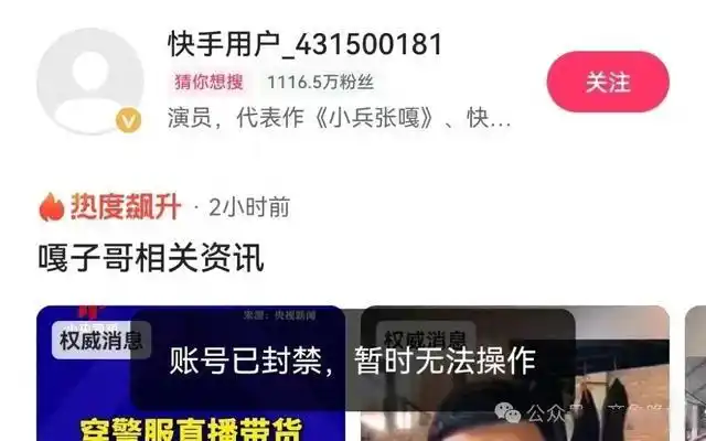 嘎子哥被执行超1400万 已被“限高”_嘎子哥谢孟伟行拘7日 直播带货穿警服 演员穿假警服违法
