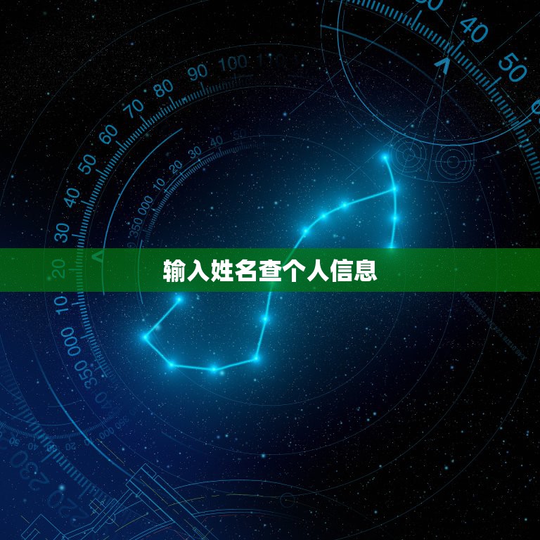 输入姓名查个人信息，怎么用名字查一个人的资料