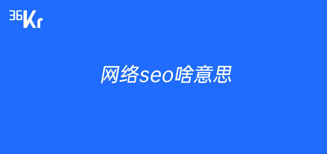 网络seo啥意思