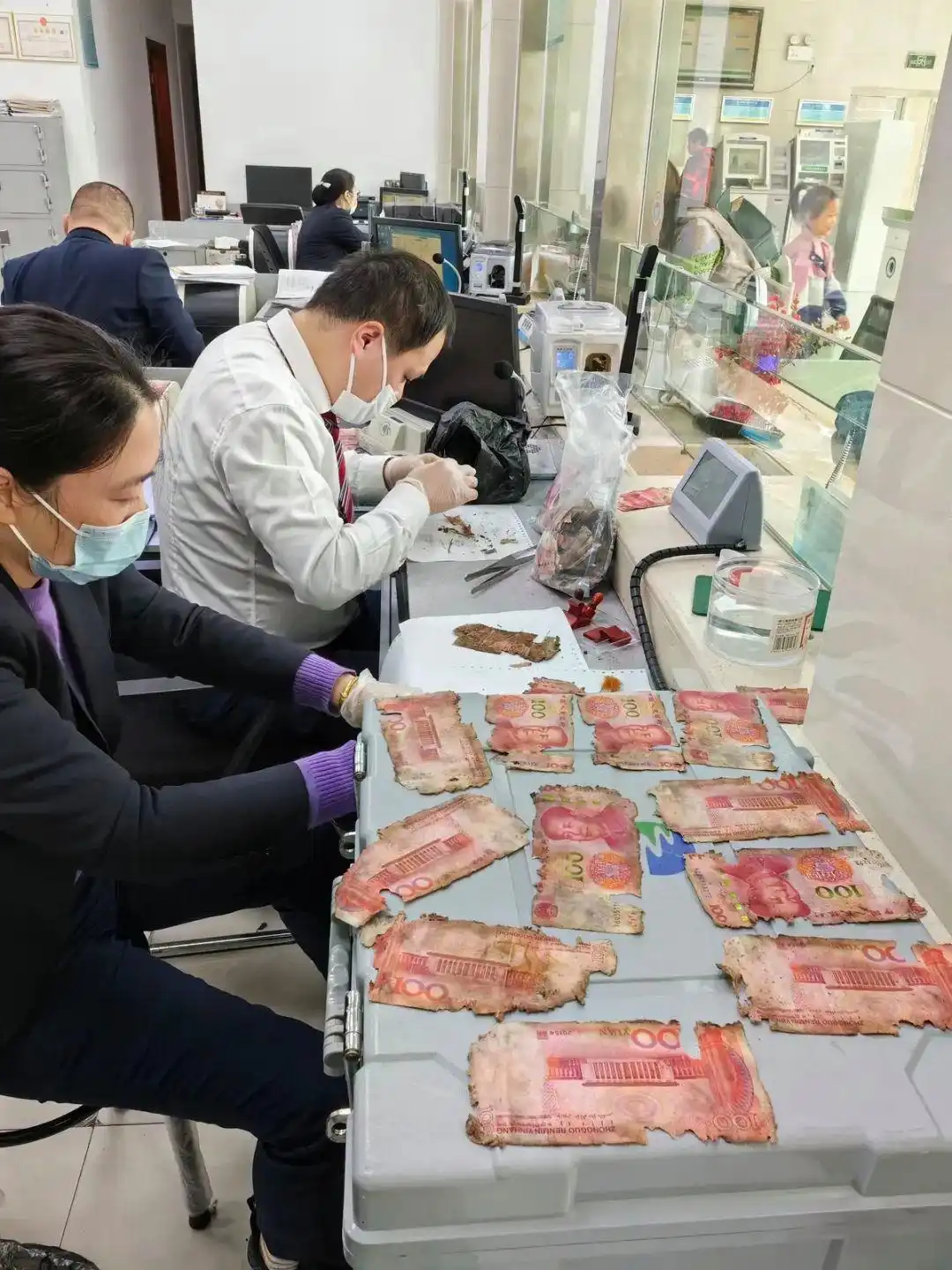 男子在施工现场发现父亲生前藏的钱_老人藏钱于墓霉变报警_霉变币兑换流程