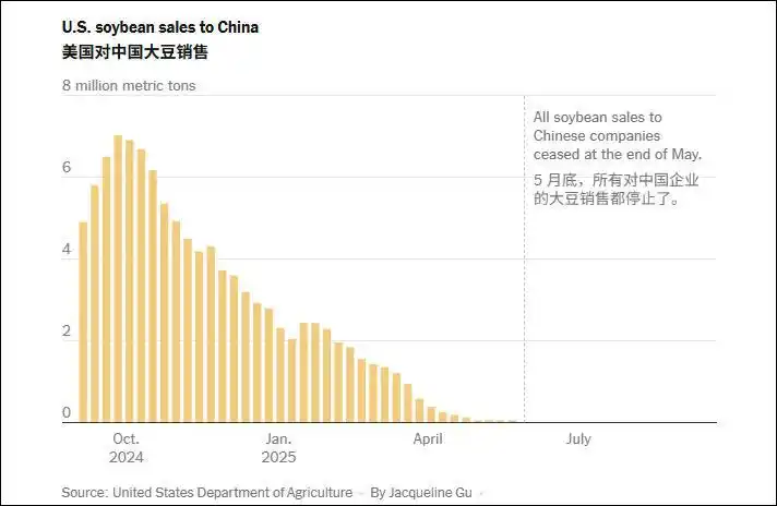 美国大豆出口骤降_美国一储藏约816吨大豆粮仓倒塌_中国拒购大豆对美国农民的影响