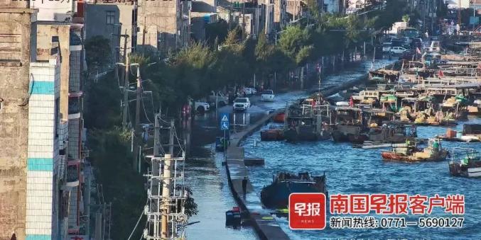广东汕尾海水倒灌现象_深圳中英街海水倒灌原因_台风逼近香港 疑海水倒灌现3米喷泉