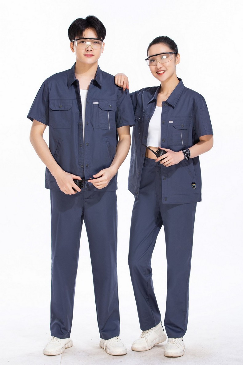 中石化工作服照片_加油站防静电工作服 夏装 加油站工作服定制