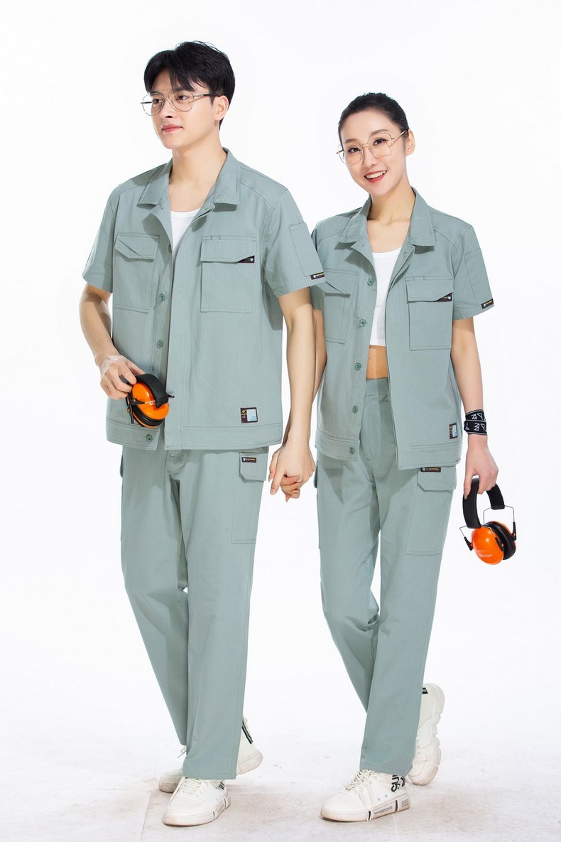 中石化工作服照片_加油站防静电工作服 夏装 加油站工作服定制