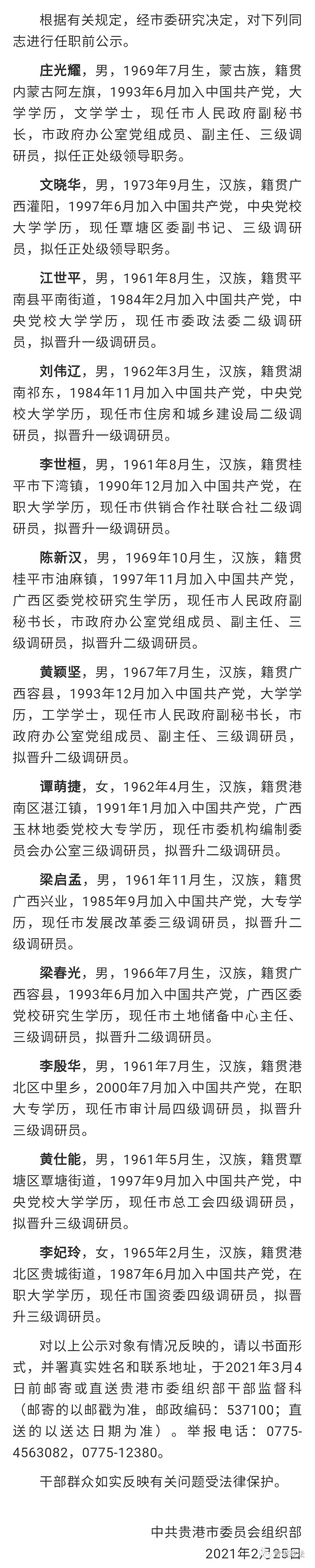 廖剑波任来宾市副市长 | 广西2地发布最新人事信息 廖剑波任来宾市副市长 | 广西2地发布最新人事信息