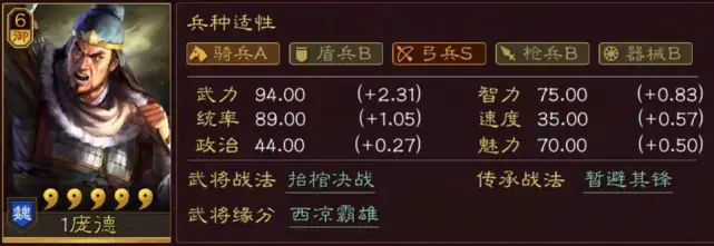 庞德战法属性详解_庞德S1武将分析_神将世界庞德配招