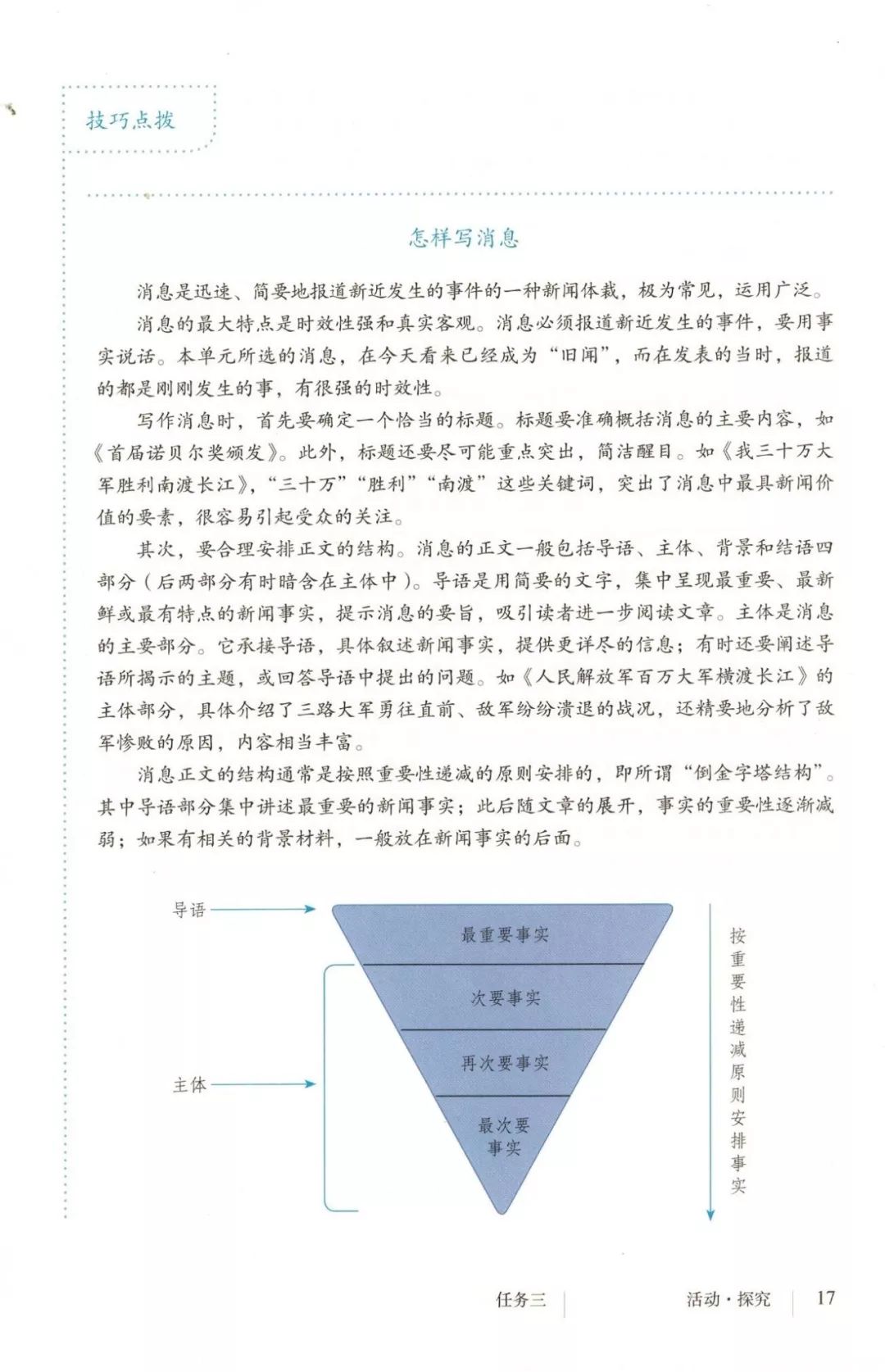 新闻写作结构方式_消息导语写作方法_消息写作技巧