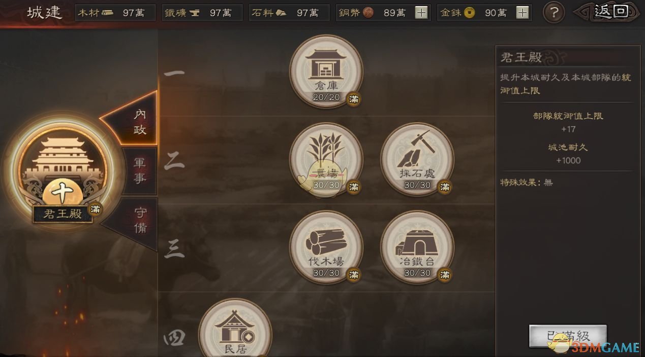 《三国志战略版》城建内政技巧一览