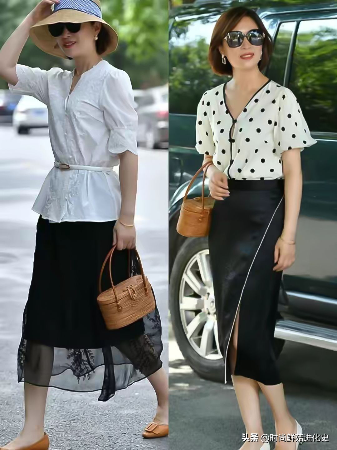 衬衫半裙搭配_高档雪纺衫_60岁女性夏日穿搭