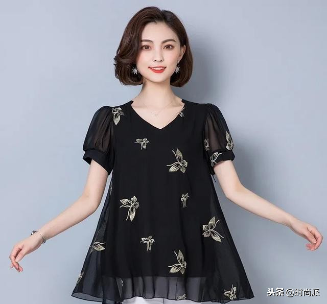 雪纺衫春季穿搭_修身显瘦雪纺衫_高档雪纺衫