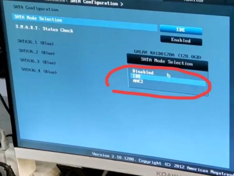 华硕ASUS电脑开机0x0000007B蓝屏解决方法_BIOS设置SATA模式IDE或AHCI模式修复蓝屏_华硕主机找不到开机键