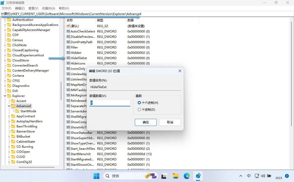 Windows 11 显示文件扩展名方法_Windows 11 文件后缀名设置_电脑上的扩展名怎么显示出来