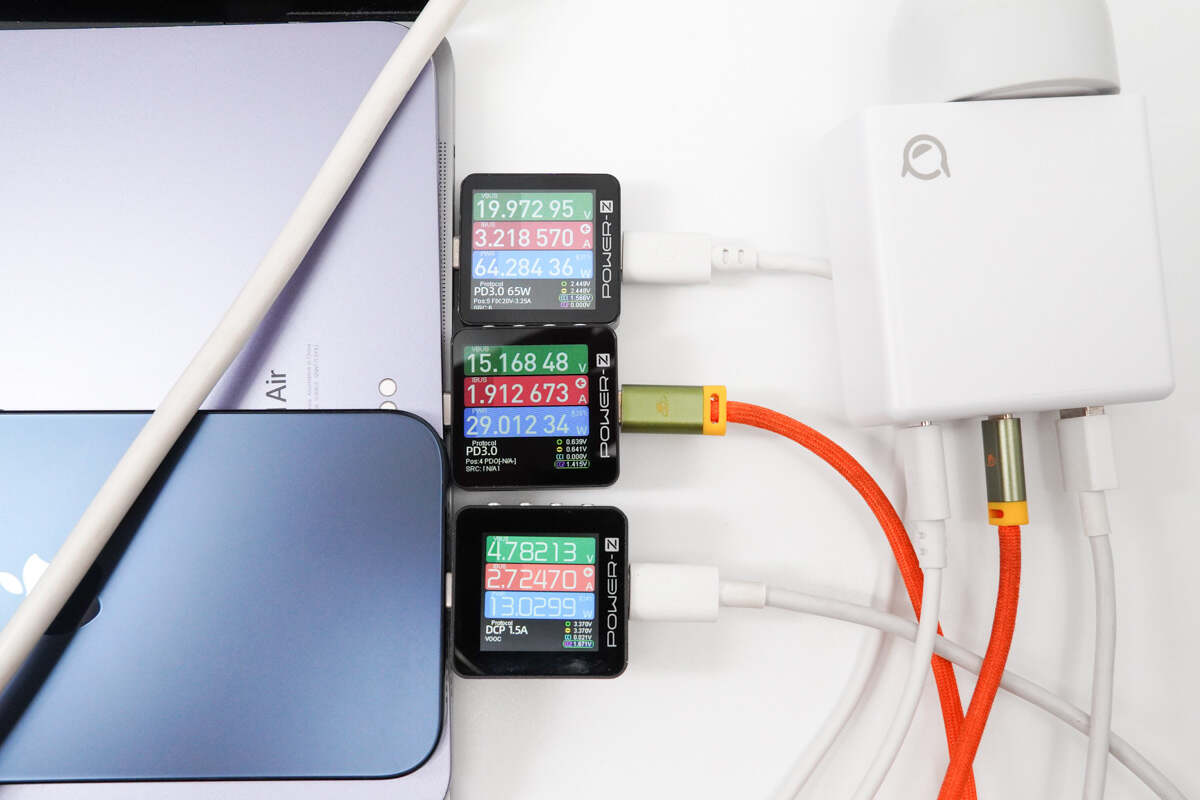 联想小新105W氮化镓充电器评测_小新2C1A三口氮化镓适配器性能测试_联想电脑电源线通用吗