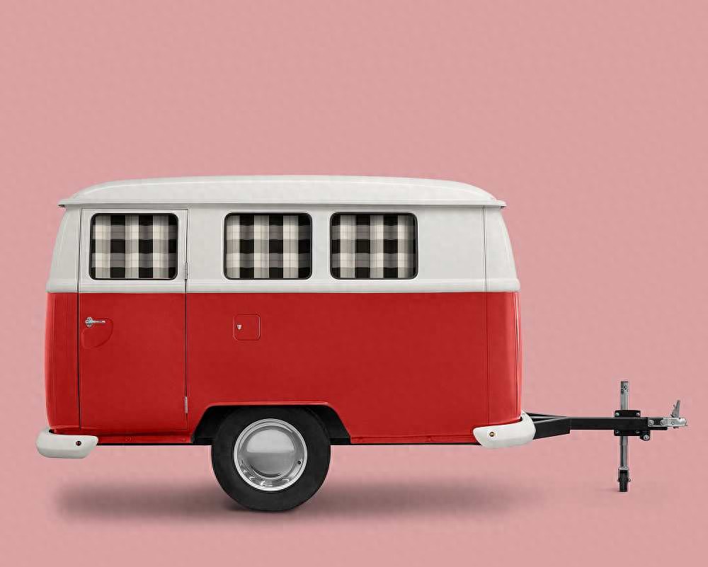 大众经典设计语言！Type2公司推出T2.3升顶拖挂房车