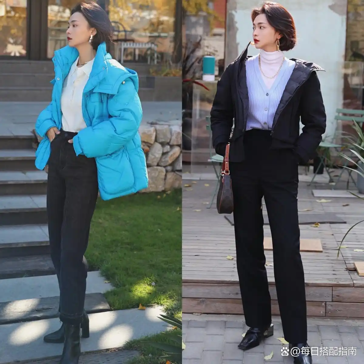 冬季粗细腰带搭配_羽绒服搭配技巧_冬季时尚穿搭