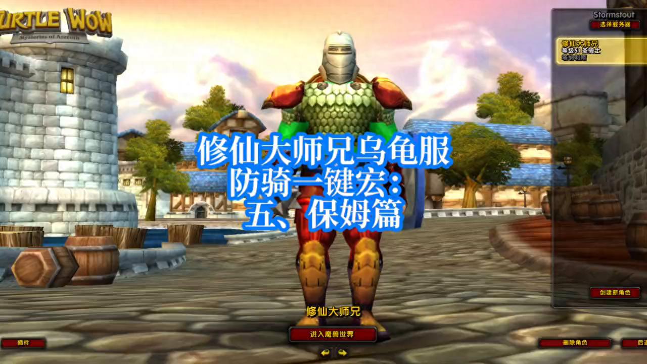 魔兽世界乌龟服 防骑一键宏： 五、保姆篇#一起打游戏