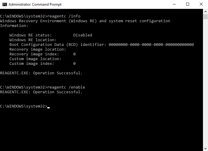 检查恢复环境状态