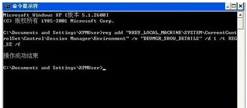 win10 串行总线没有usb_显示隐藏设备管理器_打开命令提示符执行reg命令