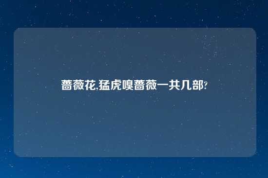 蔷薇花,猛虎嗅蔷薇一共几部?