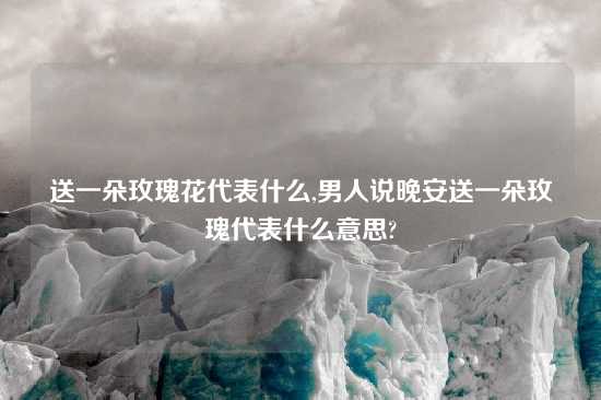 送一朵玫瑰花代表什么,男人说晚安送一朵玫瑰代表什么意思?