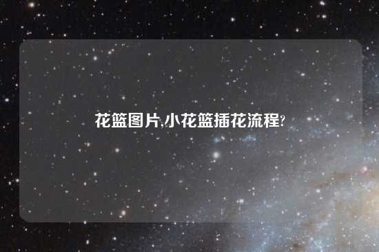 花篮图片,小花篮插花流程?