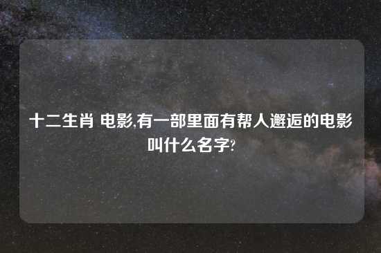 十二生肖 电影,有一部里面有帮人邂逅的电影叫什么名字?